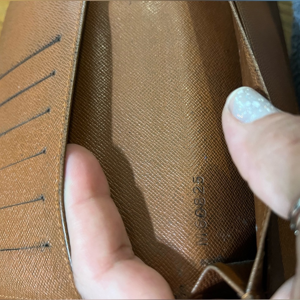 Vintage Louis Vuitton Brown Monogram check book wallet and mini papillon 1980’s - Picture 4 of 16